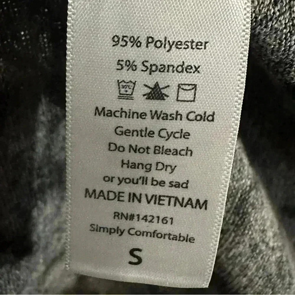 NWT! Small LULUROE Black with Faint White & Blue Abstract Pattern Cardigan - Picture 8 of 10